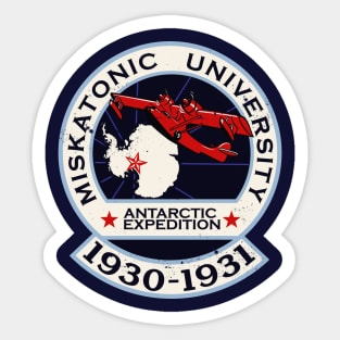 Vintage Retro Miskatonic University Antarctic Expedition Sticker